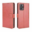 For Xiaomi Redmi Note 10 Pro 5G/Poco X3 GT Crazy Horse Texture Horizontal Flip Leather Case with Holder & Card Slots & Lanyard(Brown) - 1