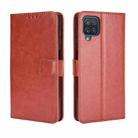 For Samsung Galaxy M32 Crazy Horse Texture Horizontal Flip Leather Case with Holder & Card Slots & Lanyard(Brown) - 1