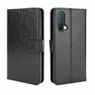 For OnePlus Nord CE 5G Crazy Horse Texture Horizontal Flip Leather Case with Holder & Card Slots & Lanyard(Black) - 1