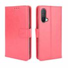 For OnePlus Nord CE 5G Crazy Horse Texture Horizontal Flip Leather Case with Holder & Card Slots & Lanyard(Red) - 1