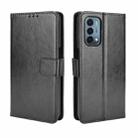 For OnePlus Nord N200 5G Crazy Horse Texture Horizontal Flip Leather Case with Holder & Card Slots & Lanyard(Black) - 1