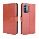 For OnePlus Nord N200 5G Crazy Horse Texture Horizontal Flip Leather Case with Holder & Card Slots & Lanyard(Brown) - 1