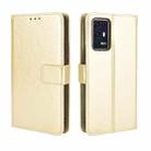 For ZTE Axon 30 Pro 5G Crazy Horse Texture Horizontal Flip Leather Case with Holder & Card Slots & Lanyard(Gold) - 1