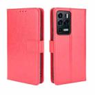 For ZTE Axon 30 Ultra 5G Crazy Horse Texture Horizontal Flip Leather Case with Holder & Card Slots & Lanyard(Red) - 1