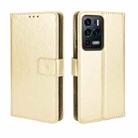 For ZTE Axon 30 Ultra 5G Crazy Horse Texture Horizontal Flip Leather Case with Holder & Card Slots & Lanyard(Gold) - 1