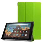 For Amazon Kindle Fire HD 10 2017 / 2019Custer Texture Horizontal Flip Leather Case with Three-folding Holder & Sleep / Wake-up Function(Green) - 1