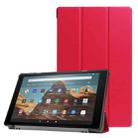 For Amazon Kindle Fire HD 10 2017 / 2019Custer Texture Horizontal Flip Leather Case with Three-folding Holder & Sleep / Wake-up Function(Red) - 1