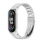 For Xiaomi Mi Band 6 / 5 / 4 / 3 Mijobs Metal CS Bamboo Joint Stainless Steel Watch Band(Silver) - 1