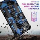 For iPhone 13 Camouflage Armor Kickstand TPU + PC Magnetic Phone Case(Blue) - 5