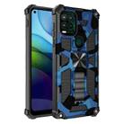 Camouflage Armor Shockproof TPU + PC Magnetic Protective Case with Holder For Motorola Moto G Stylus 5G(Blue) - 1