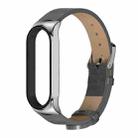 For Xiaomi Mi Band 6 / 5 / 4 / 3 Mijobs CS Microfiber Leather Watch Band(Gray) - 1