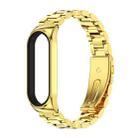 For Xiaomi Mi Band 6 / 5 / 4 / 3 Mijobs CS Metal Three Bead Stainless Steel Watch Band(Gold) - 1