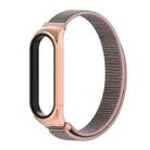 For Xiaomi Mi Band 6 / 5 / 4 / 3 Mijobs CS Breathable Nylon Watch Band(Sand Pink) - 1