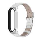 For Xiaomi Mi Band 6 / 5 / 4 / 3 Mijobs CS First Layer Cowhide Watch Band(White) - 1