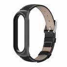 For Xiaomi Mi Band 6 / 5 / 4 / 3 Mijobs CS First Layer Cowhide Watch Band(Black) - 1