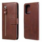 For Xiaomi Redmi K40 Pro Fashion Calf Texture Zipper Horizontal Flip Leather Case with Holder & Card Slots & Wallet(Brown) - 1