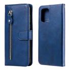 For Xiaomi Redmi Note 10 5G / Poco M3 Pro 5G Fashion Calf Texture Zipper Horizontal Flip Leather Case with Holder & Card Slots & Wallet(Blue) - 1