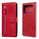 For Xiaomi Mi 11 Ultra Fashion Calf Texture Zipper Horizontal Flip Leather Case with Holder & Card Slots & Wallet(Red) - 1