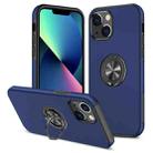 For iPhone 13 mini Magnetic Ring Kickstand Shockproof Phone Case (Blue) - 1