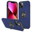 For iPhone 13 Magnetic Ring Kickstand Shockproof Phone Case(Blue) - 1