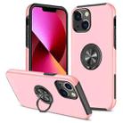 For iPhone 13 Magnetic Ring Kickstand Shockproof Phone Case(Rose Gold) - 1