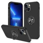 For iPhone 13 Pro Magnetic Ring Kickstand Shockproof Phone Case (Black) - 1