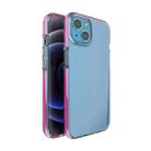 For iPhone 13 TPU Double-color Shockproof Protective Case(Rose Red) - 1