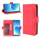 For OPPO Reno6 5G Skin Feel Calf Pattern Horizontal Flip Leather Case with Holder & Card Slots & Photo Frame(Red) - 1