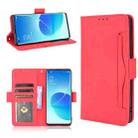 For OPPO Reno6 Pro 5G Skin Feel Calf Pattern Horizontal Flip Leather Case with Holder & Card Slots & Photo Frame(Red) - 1
