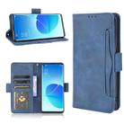 For OPPO Reno6 Pro+ 5G Skin Feel Calf Pattern Horizontal Flip Leather Case with Holder & Card Slots & Photo Frame(Blue) - 1