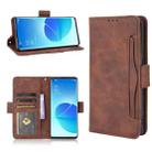 For OPPO Reno6 Pro+ 5G Skin Feel Calf Pattern Horizontal Flip Leather Case with Holder & Card Slots & Photo Frame(Brown) - 1