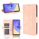 For vivo V21e 4G / Y73 2021 Skin Feel Calf Pattern Horizontal Flip Leather Case with Holder & Card Slots & Photo Frame(Pink) - 1