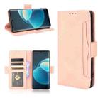 For vivo X60 Pro / X60 5G Curved Surface Skin Feel Calf Pattern Horizontal Flip Leather Case with Holder & Card Slots & Photo Frame(Pink) - 1