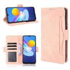 For vivo Y72 5G / iQOO Z3 5G Skin Feel Calf Pattern Horizontal Flip Leather Case with Holder & Card Slots & Photo Frame(Pink) - 1