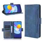 For vivo Y72 5G / iQOO Z3 5G Skin Feel Calf Pattern Horizontal Flip Leather Case with Holder & Card Slots & Photo Frame(Blue) - 1