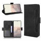 For Google Pixel 6 Pro Skin Feel Calf Pattern Horizontal Flip Leather Case with Holder & Card Slots & Photo Frame(Black) - 1