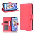 For Umidigi A11 Skin Feel Calf Pattern Horizontal Flip Leather Case with Holder & Card Slots & Photo Frame(Red) - 1