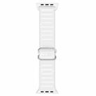 Japanese Word Buckle Silicone Watch Band For Apple Watch Ultra 49mm / Series 8&7 45mm / SE 2&6&SE&5&4 44mm / 3&2&1 42mm(White) - 1