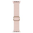 Japanese Word Buckle Silicone Watch Band For Apple Watch Ultra 49mm&Watch Ultra 2 49mm / Series 9&8&7 45mm / SE 3&SE 2&6&SE&5&4 44mm / 3&2&1 42mm(Sand Pink) - 1