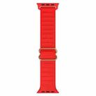 Japanese Word Buckle Silicone Watch Band For Apple Watch Series 8&7 41mm / SE 2&6&SE&5&4 40mm / 3&2&1 38mm(Red) - 1