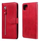 For Samsung Galaxy A22 5G Fashion Calf Texture Zipper Horizontal Flip Leather Case with Holder & Card Slots & Wallet(Red) - 1