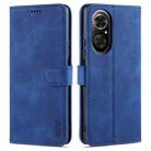 For Honor 50 SE AZNS Skin Feel Calf Texture Horizontal Flip Leather Case with Card Slots & Holder & Wallet(Blue) - 1