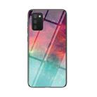 For Samsung Galaxy A02s EU Version Starry Sky Painted Tempered Glass TPU Shockproof Protective Case(Color Starry Sky) - 1