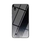 For Samsung Galaxy A10 Starry Sky Painted Tempered Glass TPU Shockproof Protective Case(Star Crescent Moon) - 1