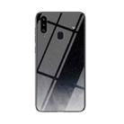 For Samsung Galaxy A20s Starry Sky Painted Tempered Glass TPU Shockproof Protective Case(Star Crescent Moon) - 1