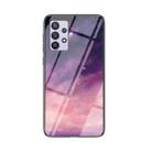 For Samsung Galaxy A32 Starry Sky Painted Tempered Glass TPU Shockproof Protective Case(Dream Sky) - 1