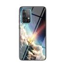 For Samsung Galaxy A52 5G / 4G Starry Sky Painted Tempered Glass TPU Shockproof Protective Case(Bright Stars) - 1