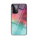 For Samsung Galaxy A72 5G / 4G Starry Sky Painted Tempered Glass TPU Shockproof Protective Case(Color Starry Sky) - 1