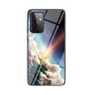 For Samsung Galaxy A72 5G / 4G Starry Sky Painted Tempered Glass TPU Shockproof Protective Case(Bright Stars) - 1