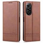 For Honor 50 SE AZNS Magnetic Calf Texture Horizontal Flip Leather Case with Card Slots & Holder & Wallet(Dark Brown) - 1